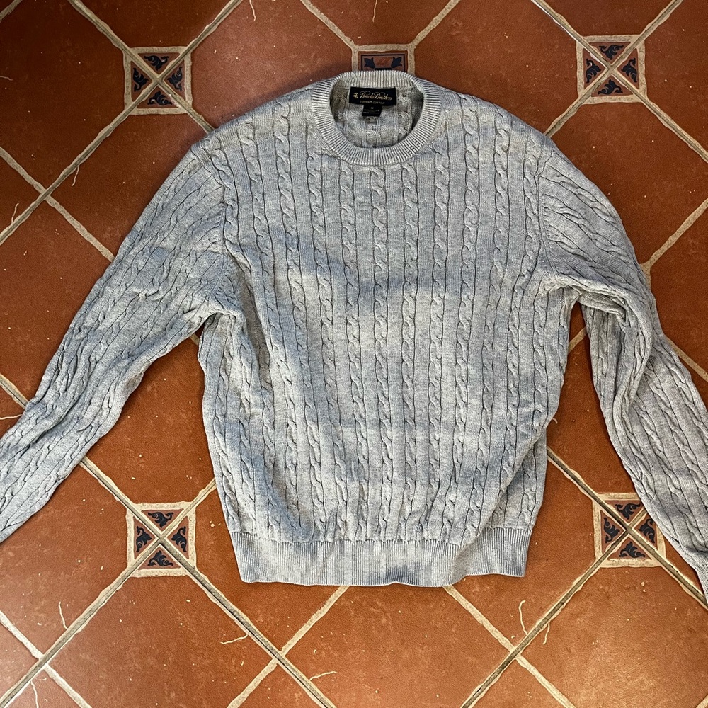 Cable Knit Grey Brooks Brothers Sweater